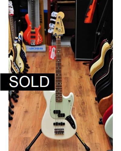 Fender Mustang Bass PJ PF Olympic White